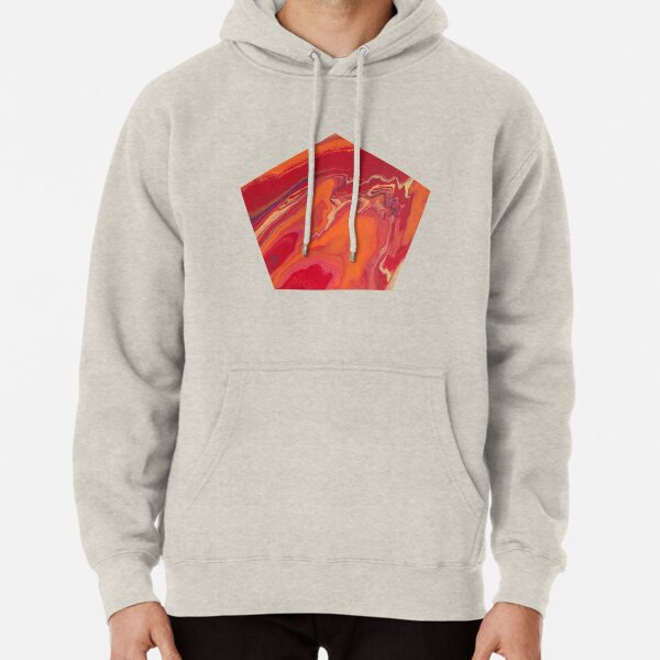 Sunset Geode Acrylic Painting Pullover Hoodie