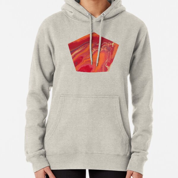 Sunset Geode Acrylic Painting Pullover Hoodie