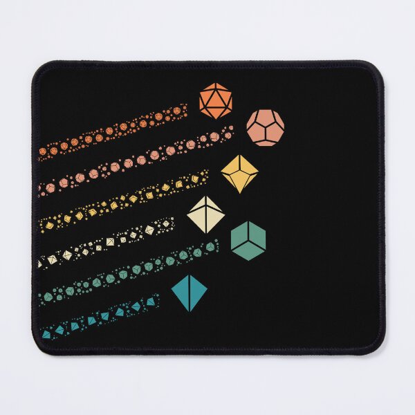 Item preview, Polyhedral Dice with Retro Dice Trails Tabletop RPG designed and sold by pixeptional.