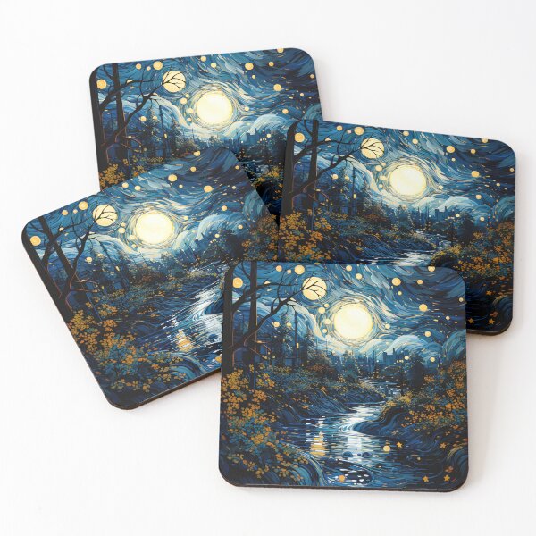Item preview, Sunrise, or sunset, in a forest drawn by an impressionist designed and sold by PetroliniVideo.