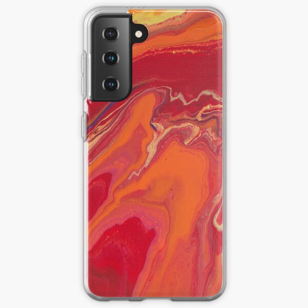 Sunset Geode Acrylic Painting Samsung Galaxy Soft Case