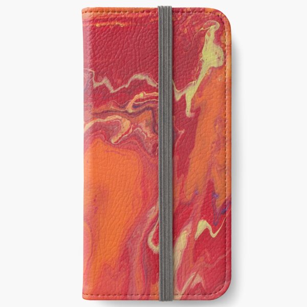 Sunset Geode Acrylic Painting iPhone Wallet