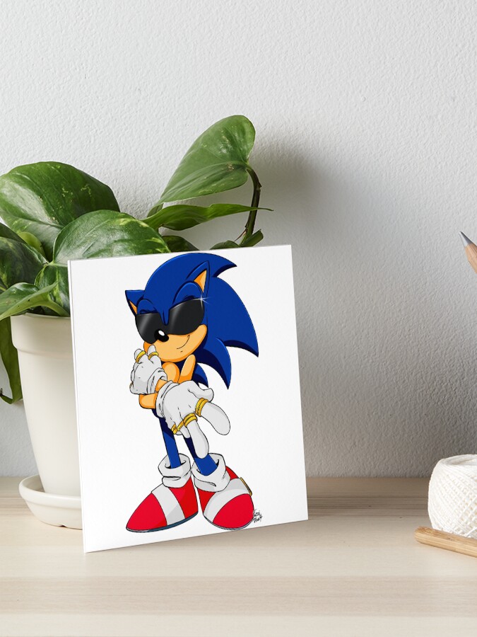 Sonic with Rings Art Board Print for Sale by FuzziDino4