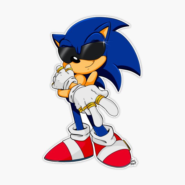 Sonic with Rings Sticker for Sale by FuzziDino4