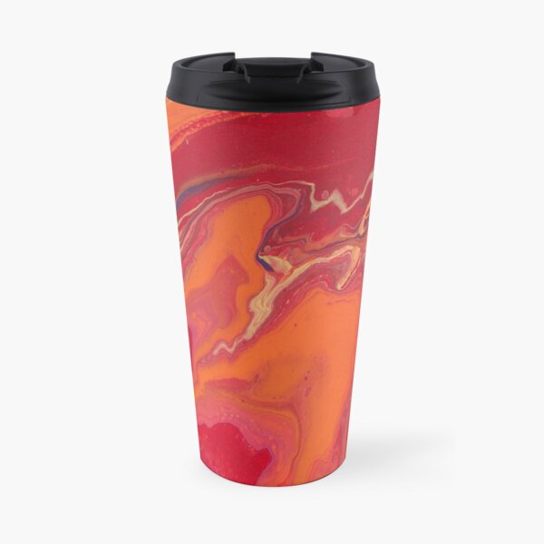 Sunset Geode Acrylic Painting Travel Mug