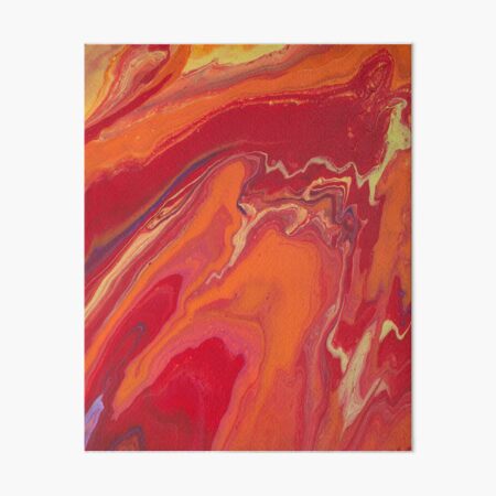 Sunset Geode Acrylic Painting Art Board Print