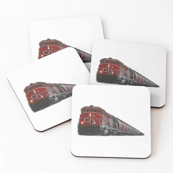 Item preview, Cn trains railway locomotive train lover transportation red locomotive diesel designed and sold by frikitren.