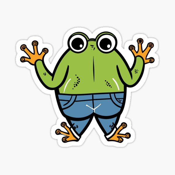 Cheeky Frog Sticker, Booty Sticker, Booty Frog, Frog Sticker, Cute Frog