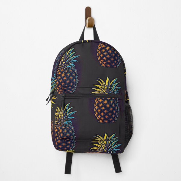 Item preview, "Pineapple Perfection: A Vibrant 2D Logo Artwork on a Sleek Black Canvas" designed and sold by Best-Art-32.