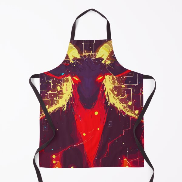 Item preview, Spooky goat on cyberpunk pattern designed and sold by TomFrontierArt.