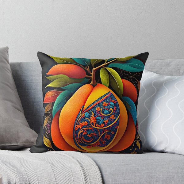 Item preview, "Vibrant 2D Mango Artwork: A Logo That Pops on a Black Background" designed and sold by Best-Art-32.