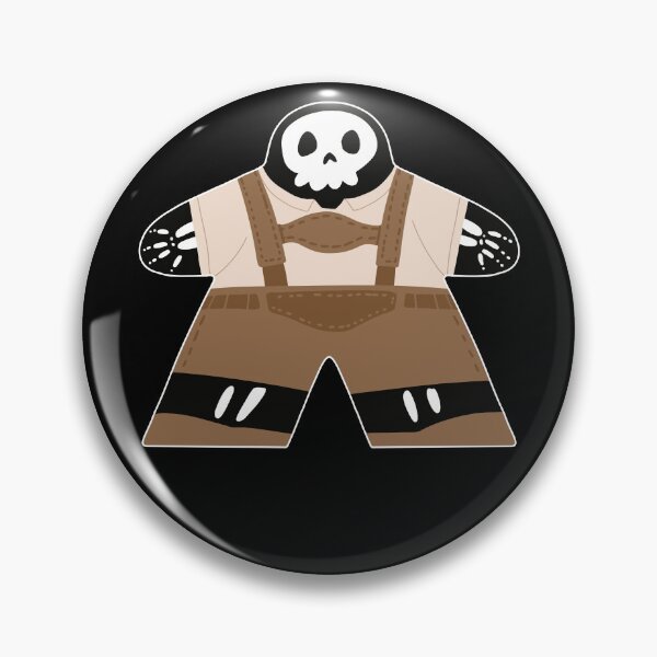 Artikelvorschau, Oktober-Meeple-Skelett. Oktoberfest-Kostüm | Gaming-Enthusiasten-T-Shirt. Brettspiel-Meeples im Kostüm entworfen und verkauft von Zanda-Nerd-Shop.