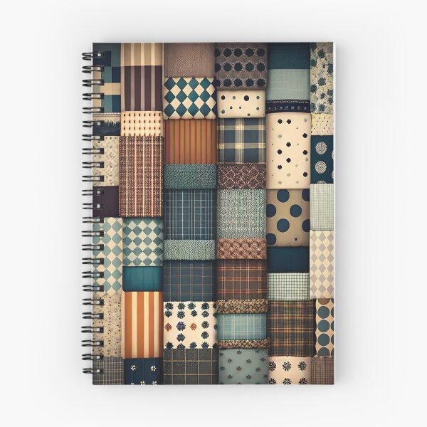 Item preview, Patchwork pattern in autumnal brown tones designed and sold by depthsofthemind.