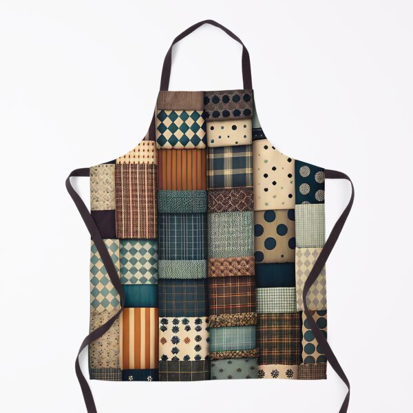 Item preview, Patchwork pattern in autumnal brown tones designed and sold by depthsofthemind.