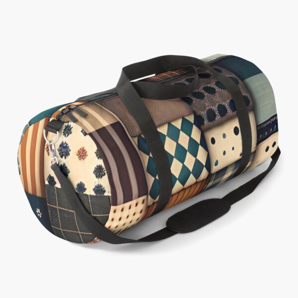 Item preview, Patchwork pattern in autumnal brown tones designed and sold by depthsofthemind.