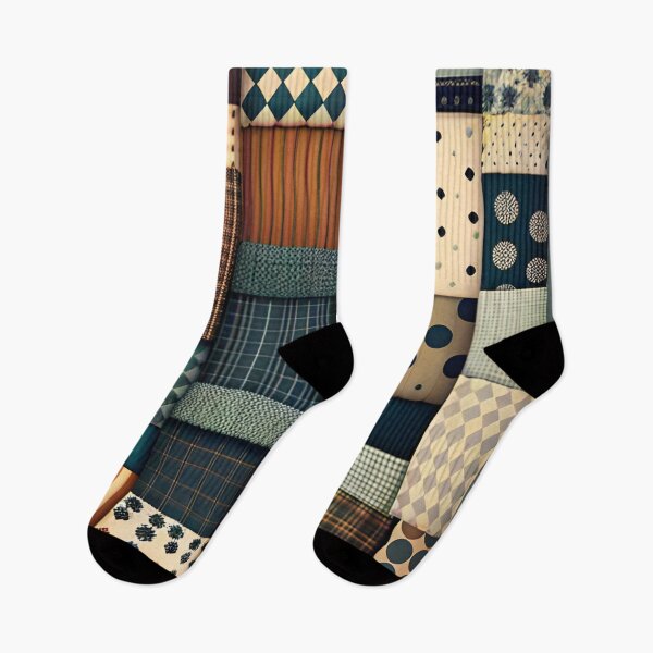 Item preview, Patchwork pattern in autumnal brown tones designed and sold by depthsofthemind.