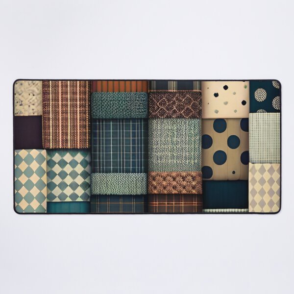 Item preview, Patchwork pattern in autumnal brown tones designed and sold by depthsofthemind.