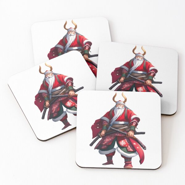 Item preview, Santa in samurai suit designed and sold by KorArtStudio.