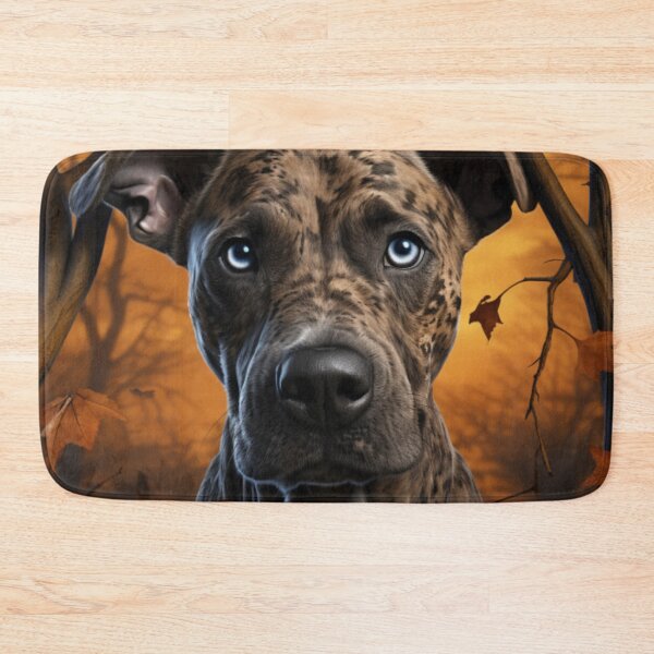Item preview, Treeing Tennessee Brindle Dog In Autumn designed and sold by ZenEverAI.