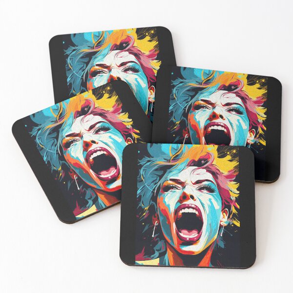 Item preview, Female rage,  pop art designed and sold by OlmArtify.