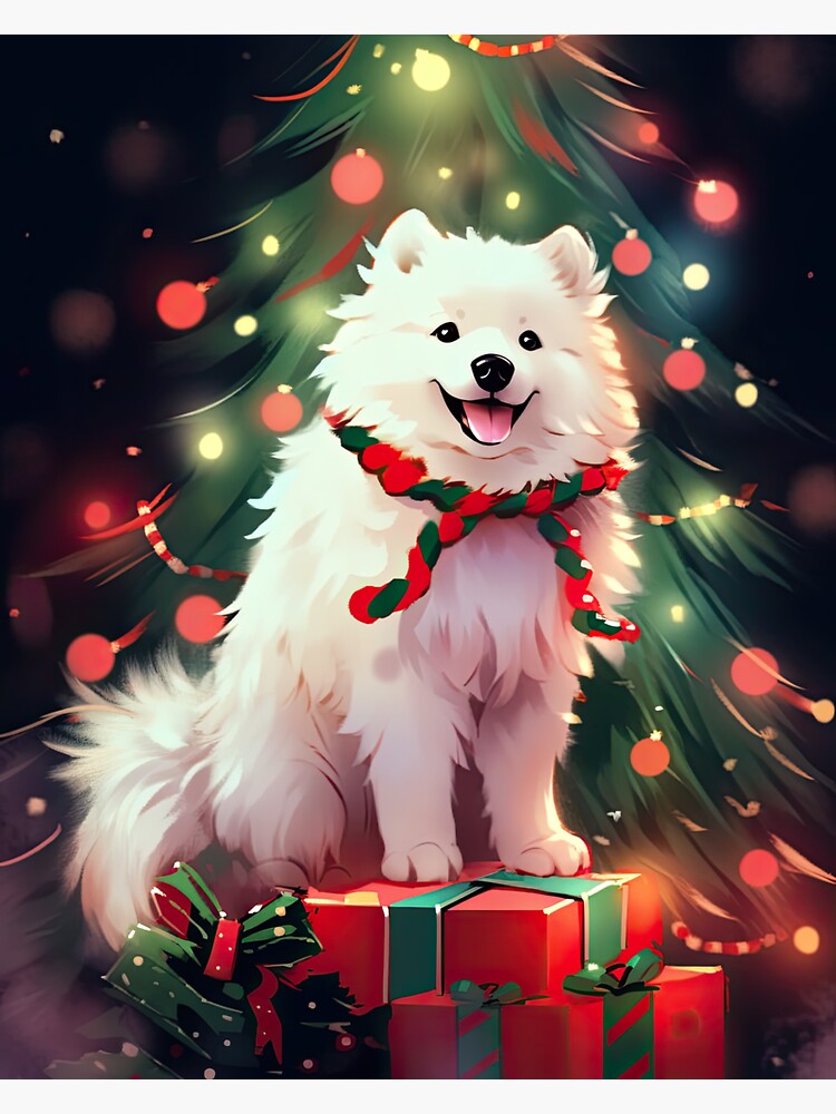 Great Pyrenees Dog Christmas Sticker for Sale by Artwoof