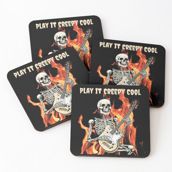Item preview, Halloween Skeleton playing Guitar with Fire Background designed and sold by All Year Round.