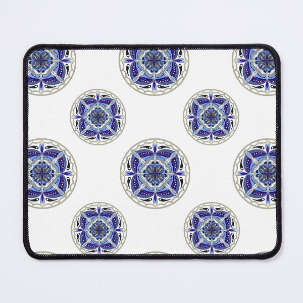 Item preview, Mandala blue seamless pattern designed and sold by Vinecoco.