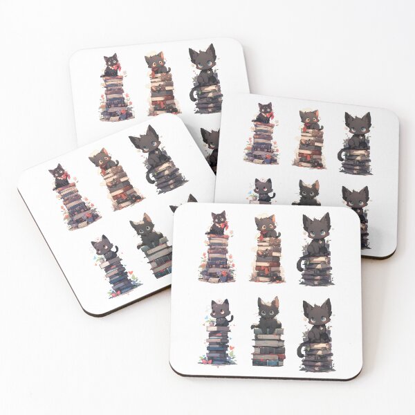 Item preview, Cats on Books Sticker Pack Design by ZeesDesign on Redbubble designed and sold by ZEESDESIGN.