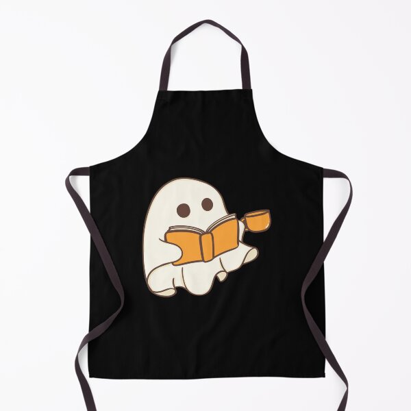 Item preview, Cute halloween ghost reading book and drinking tea designed and sold by Mateusz Majcherek.