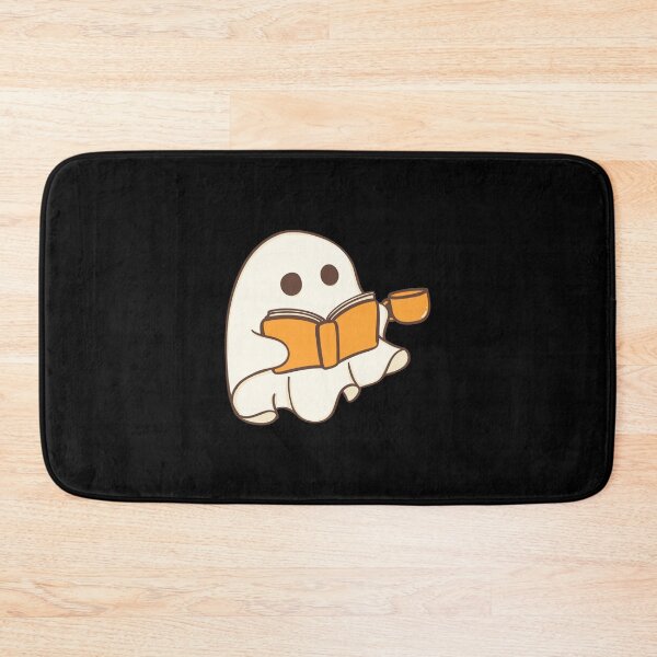 Item preview, Cute halloween ghost reading book and drinking tea designed and sold by Mateusz Majcherek.