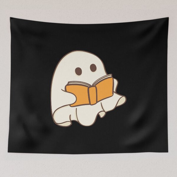 Item preview, Cute halloween ghost reading book designed and sold by Mateusz Majcherek.