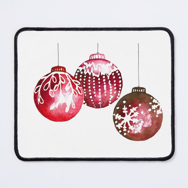 Item preview, Three hanging red Christmas balls at Christmas time - 3 decorated balls as decoration designed and sold by RebeccaFreese.