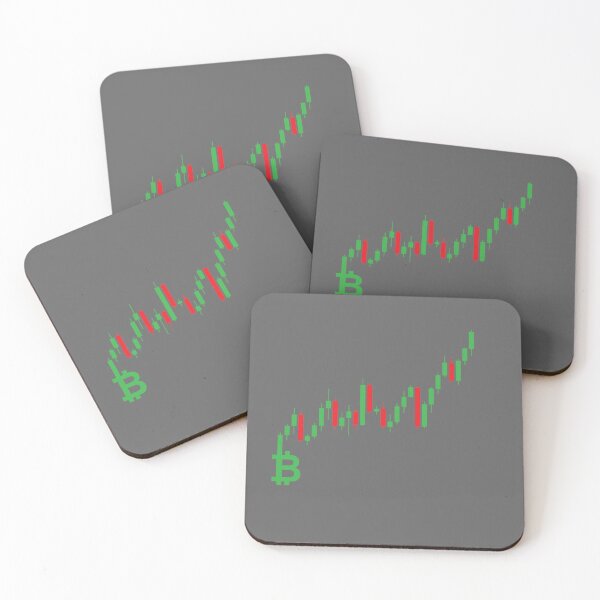 Item preview, Bullish Bitcoin trading candles print designed and sold by Cryptoquack.