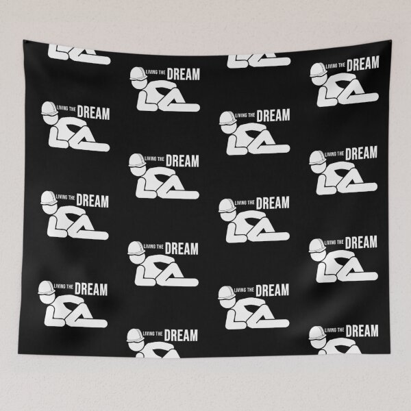 Item preview, Funny Construction phrase living the dream designed and sold by DisenyosDeMike.