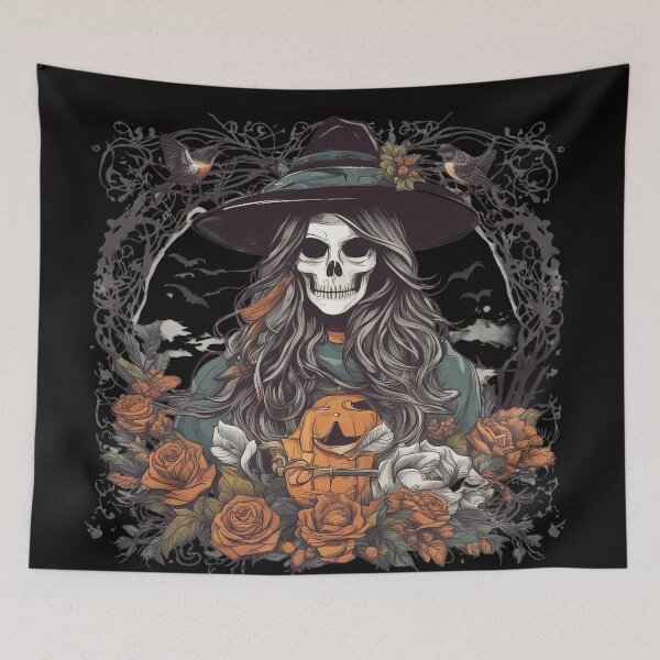 Item preview, The Halloween Skull Sorceress designed and sold by LuizSilva1983.