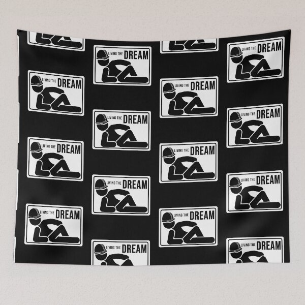Item preview, Funny Construction phrase living the dream designed and sold by DisenyosDeMike.