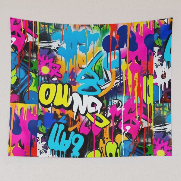 Artikelvorschau, Kopie von Color Vibrations: Straßengraffiti auf dem Wandgemälde entworfen und verkauft von Piotrek0001.