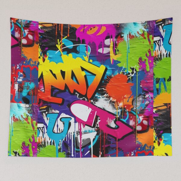 Artikelvorschau, Kopie von Color Vibrations: Straßengraffiti auf dem Wandgemälde entworfen und verkauft von Piotrek0001.