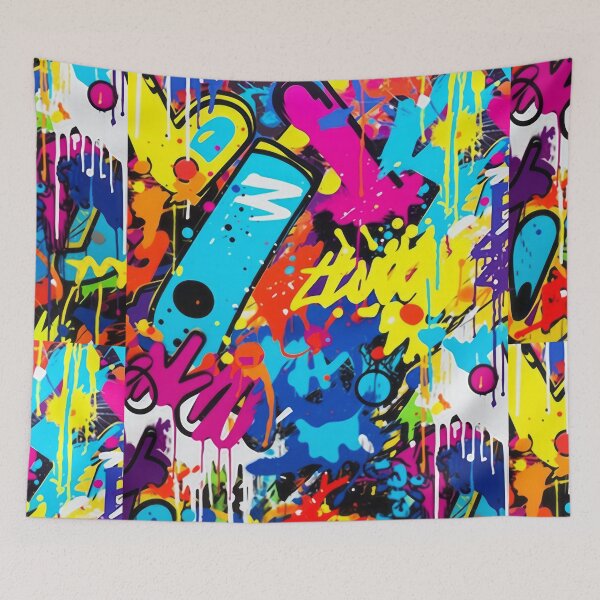Artikelvorschau, Kopie von Color Vibrations: Straßengraffiti auf dem Wandgemälde entworfen und verkauft von Piotrek0001.