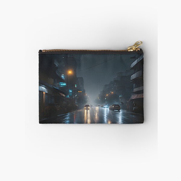 Item preview, "Captivating Realism: Moonlit Rainfall Painting on a Night Road" designed and sold by Best-Art-32.