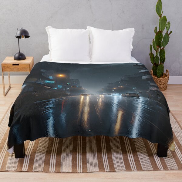 Item preview, "Captivating Realism: Moonlit Rainfall Painting on a Night Road" designed and sold by Best-Art-32.