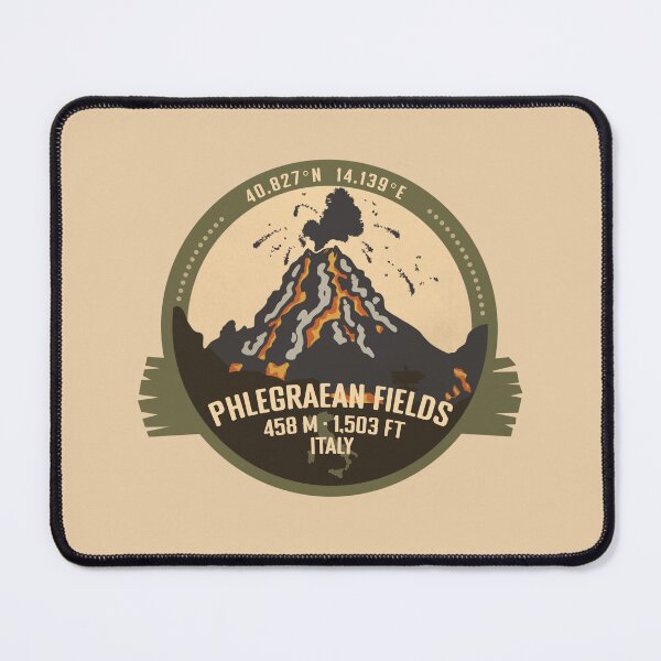 Item preview, Phlegraean Fields, Naples, Italy, Volcano Retro Badge designed and sold by mountainfad.