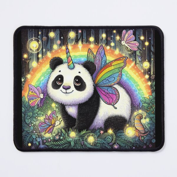 Item preview, Magical Artsy Panda Butterfly Unicorn Lighning Bug Rainbow designed and sold by WooshiArt.