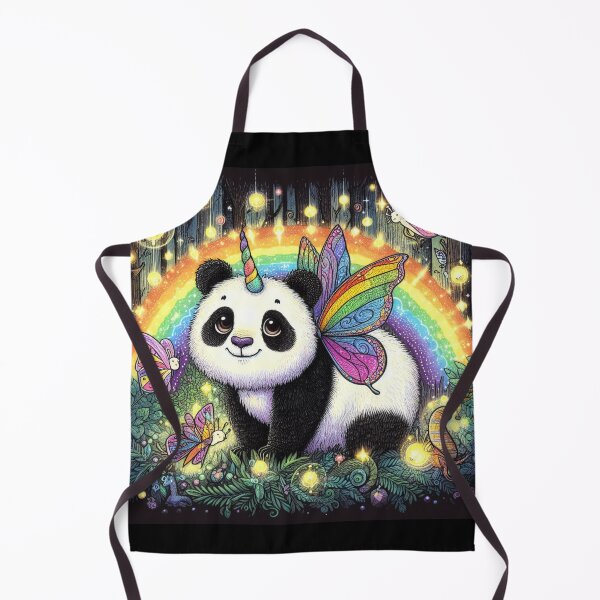 Item preview, Magical Artsy Panda Butterfly Unicorn Lighning Bug Rainbow designed and sold by WooshiArt.