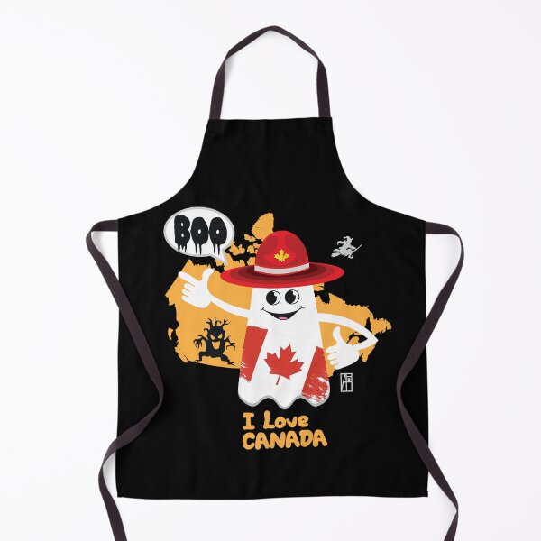 Item preview, BOO GHOST with Canadian flag "I love Canada" designed and sold by ArtProjectShop.