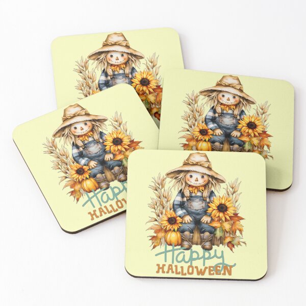 Item preview, Cute Halloween scarecrow, stitched with magic and straw! designed and sold by JaniceO Art of Digital.