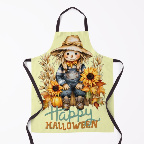 Item preview, Cute Halloween scarecrow, stitched with magic and straw! designed and sold by JaniceO Art of Digital.