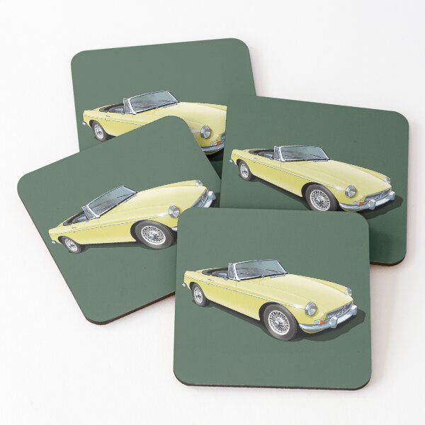 Item preview, MGB Roadster in pale primrose designed and sold by candc-retro.