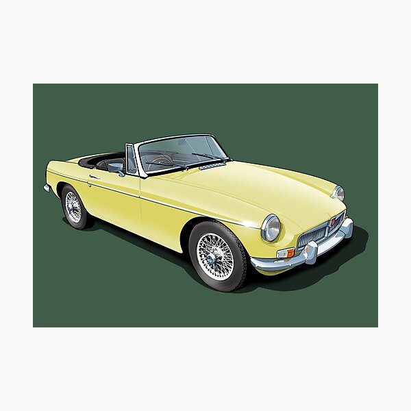Item preview, MGB Roadster in pale primrose designed and sold by candc-retro.
