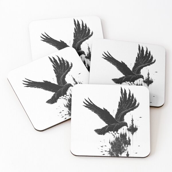 Item preview, The black raven of Poe destroys flying worlds designed and sold by posterflunz.